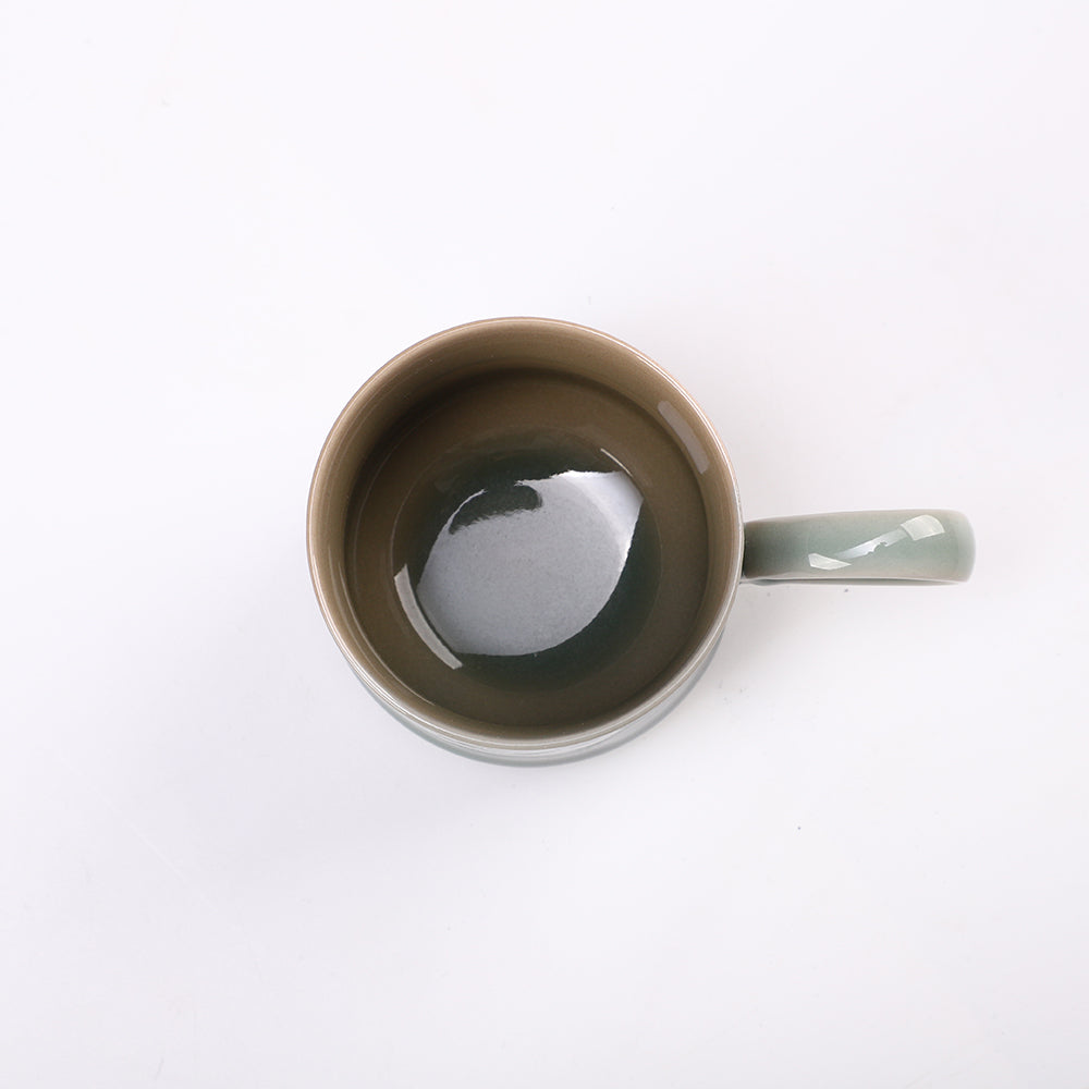 Elegant Celadon Ceramic Mug – Handcrafted Traditional Design for Decoration, Display & Collection (Ø7.2cm x H6.6cm)